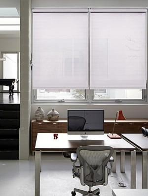 Рулонная штора Скрин лайт (серый) ширина 90 см