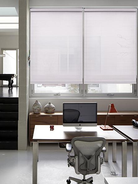 Рулонная штора Скрин лайт (серый) ширина 90 см - фото 2