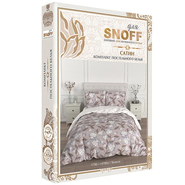 Постельное белье КПБ 1.5 Для SNOFF сатин м101.21.04SТ рис.4786-1+4786а-1 Баньон - фото 3