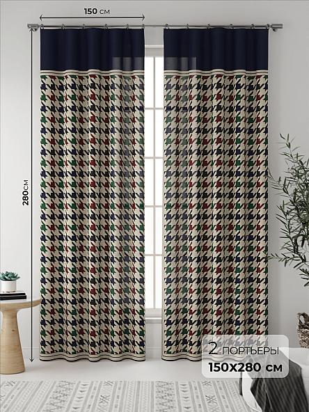 Комплект штор Клэнтон (синий)