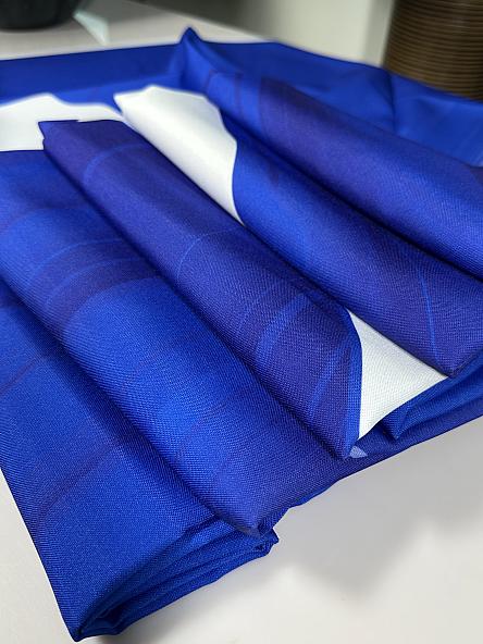 Комплект штор для кухни Некристан (синий). Подшит: 243 см - фото 8