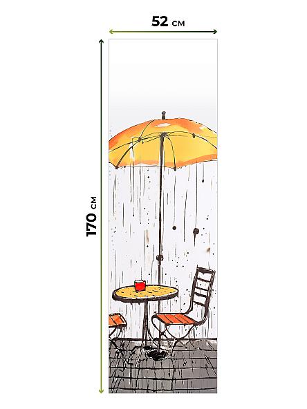 Рулонная штора для кухни для детской Дождь. ширина 52 см - фото 3