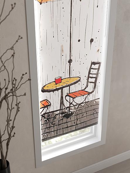 Рулонная штора для кухни для детской Дождь. ширина 52 см - фото 5