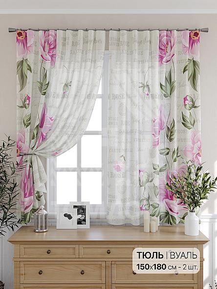 Тюль для кухни Пиони - фото 2