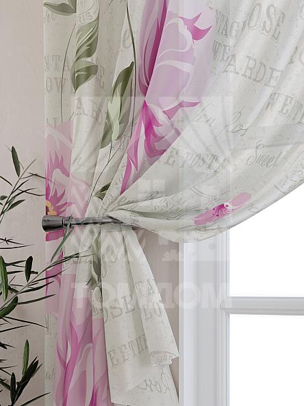 Тюль для кухни Пиони - фото 3