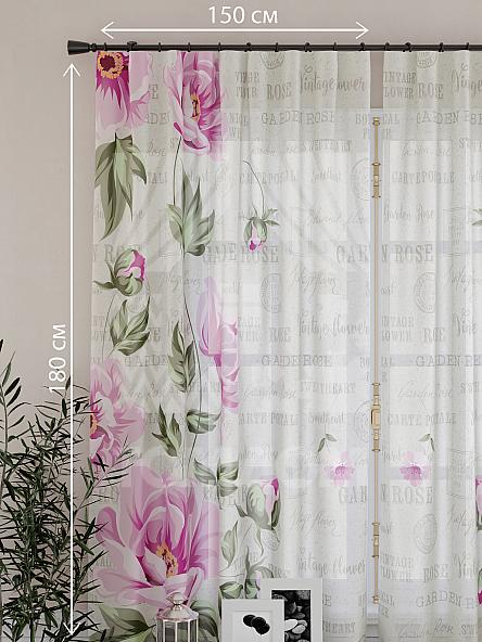 Тюль для кухни Пиони - фото 4