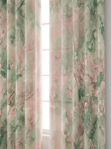 Комплект штор Мрауни (зелено-розовый) - фото 4