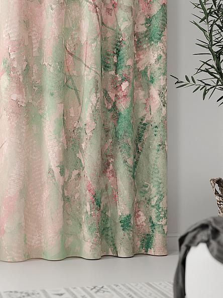 Комплект штор Мрауни (зелено-розовый) - фото 5