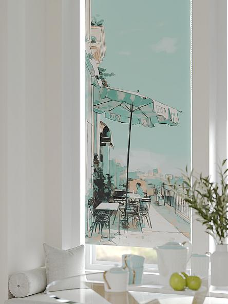 Рулонная штора для кухни для детской Федера - 81 - ширина 62 см - фото 2