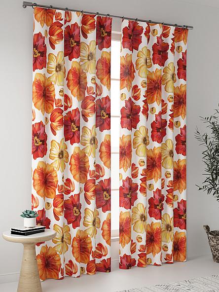 Комплект штор Флораида (оранж) - фото 2