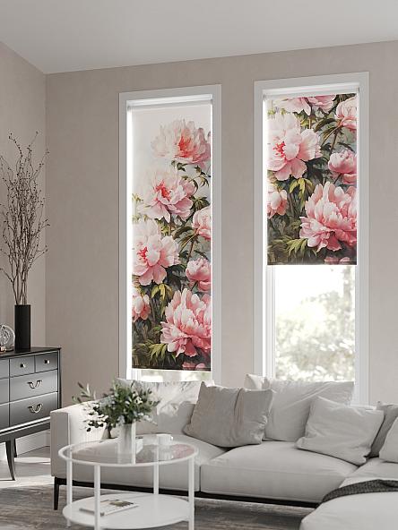 Рулонная штора для кухни для детской Пионы - ширина 52 см - фото 6