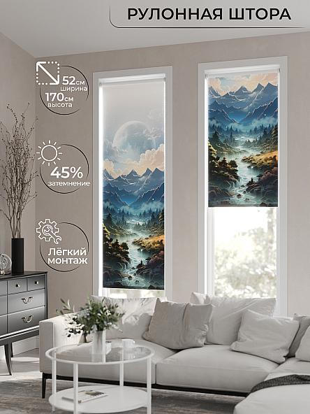 Рулонная штора для кухни для детской Фэнта - ширина 52 см