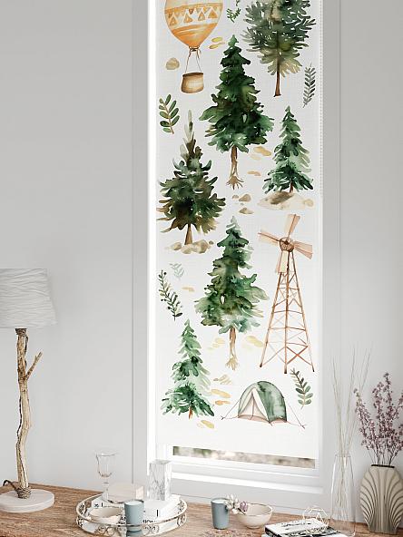 Рулонная штора для кухни для детской Флорко - 111 - ширина 57 см - фото 5