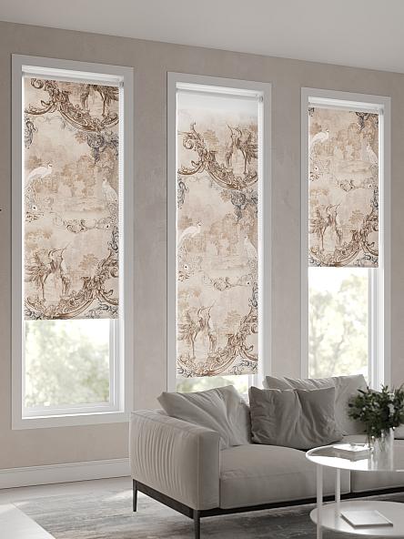 Рулонная штора для кухни для детской Ромирол - 02 - ширина 52 см - фото 4