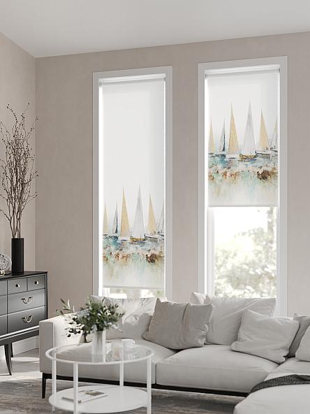 Рулонная штора для кухни для детской Ромирол - 03 - ширина 52 см - фото 2