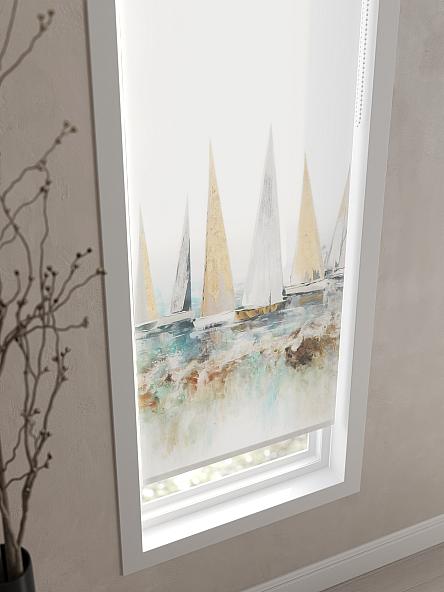 Рулонная штора для кухни для детской Ромирол - 03 - ширина 52 см - фото 3