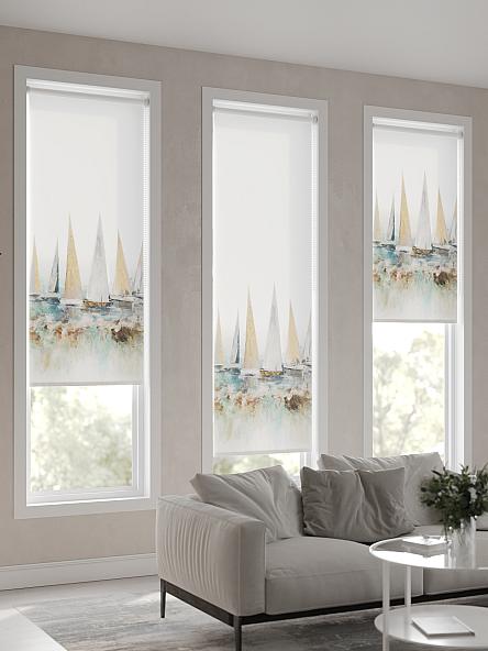 Рулонная штора для кухни для детской Ромирол - 03 - ширина 52 см - фото 4