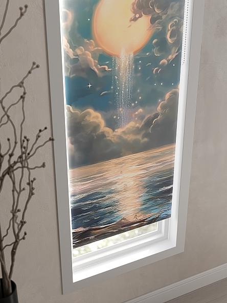 Рулонная штора для кухни для детской Ромирол - 07 - ширина 52 см - фото 3