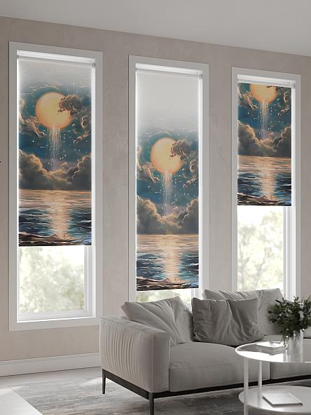 Рулонная штора для кухни для детской Ромирол - 07 - ширина 52 см - фото 4