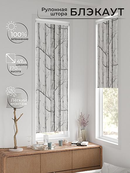 Рулонная штора для кухни для детской Ронтокс - 136 - ширина 47 см