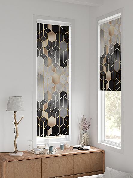 Рулонная штора для кухни для детской Ронтокс - 143 - ширина 47 см - фото 2