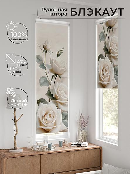 Рулонная штора для кухни для детской Ронтокс - 152 - ширина 47 см