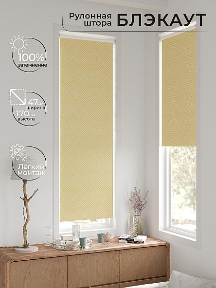 Рулонная штора для кухни для детской Ронтокс - 195 - ширина 47 см