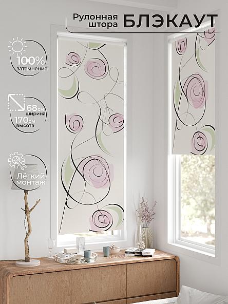 Рулонная штора для кухни для детской Легроса - 27 - ширина 68 см