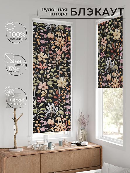 Рулонная штора для кухни для детской Легроса - 02 - ширина 68 см