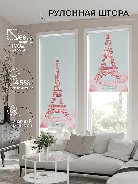 Рулонная штора для кухни для детской Лирикас - 296 - ширина 68 см