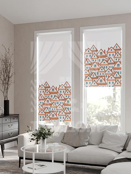 Рулонная штора для кухни для детской Лирикас - 418 - ширина 68 см - фото 2