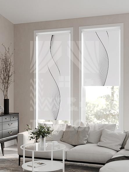 Рулонная штора для кухни для детской Лирикас - 426 - ширина 68 см - фото 2