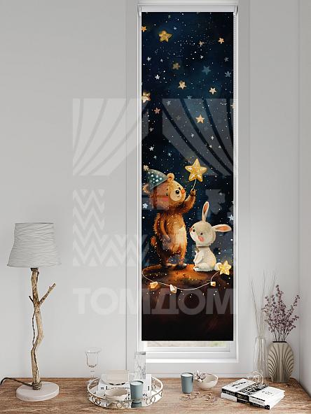 Рулонная штора для кухни для детской Анзара - 442 - ширина 47 см - фото 3