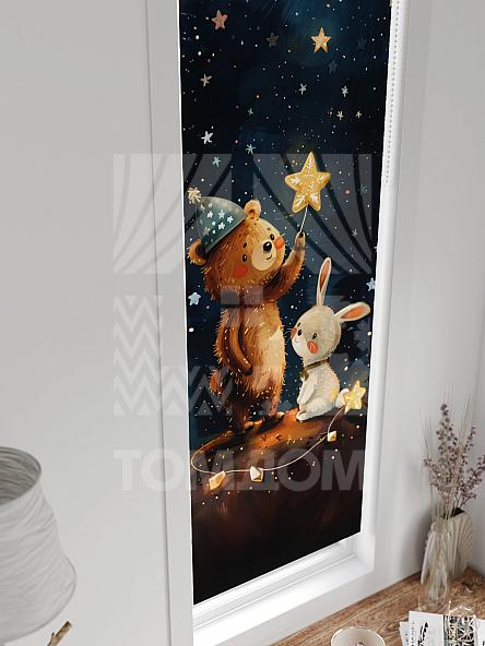 Рулонная штора для кухни для детской Анзара - 442 - ширина 47 см - фото 4