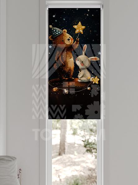 Рулонная штора для кухни для детской Анзара - 442 - ширина 47 см - фото 6