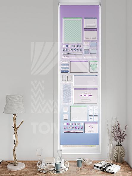 Рулонная штора для кухни для детской Ланетрикс - 431 - ширина 52 см - фото 3