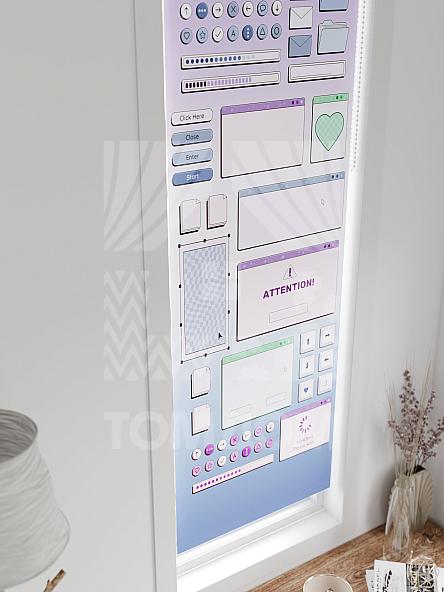 Рулонная штора для кухни для детской Ланетрикс - 431 - ширина 52 см - фото 4