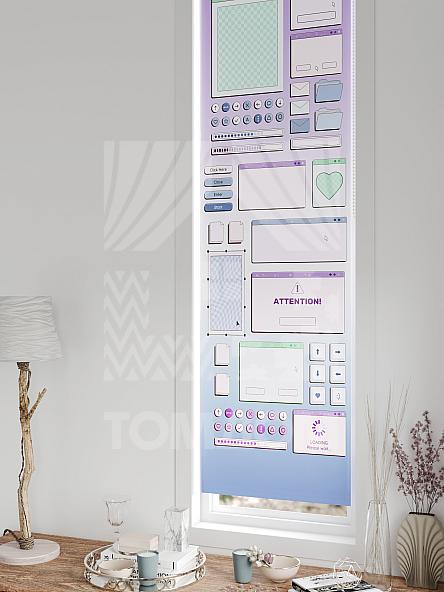 Рулонная штора для кухни для детской Ланетрикс - 431 - ширина 52 см - фото 5