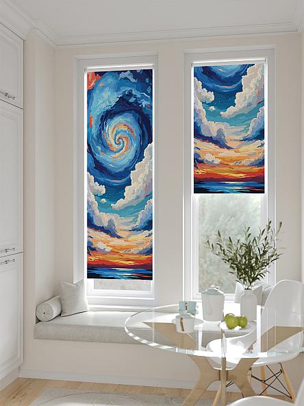 Рулонная штора для кухни для детской Анзара - 474 - ширина 47 см - фото 2