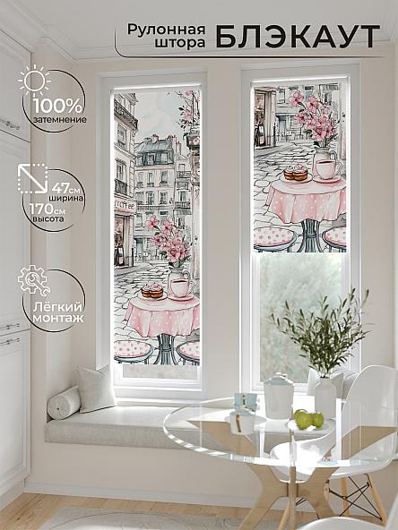 Рулонная штора для кухни для детской Анзара - 477 - ширина 47 см