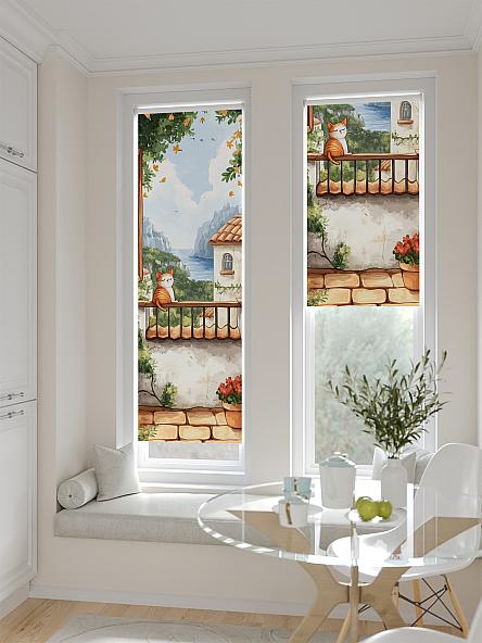 Рулонная штора для кухни для детской Ланетрикс - 471 - ширина 52 см - фото 2