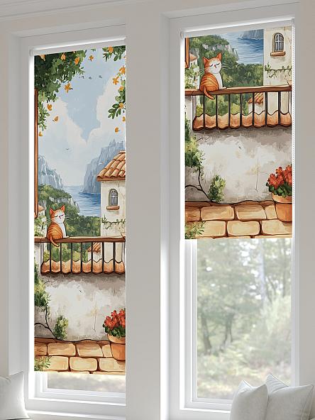 Рулонная штора для кухни для детской Ланетрикс - 471 - ширина 52 см - фото 3