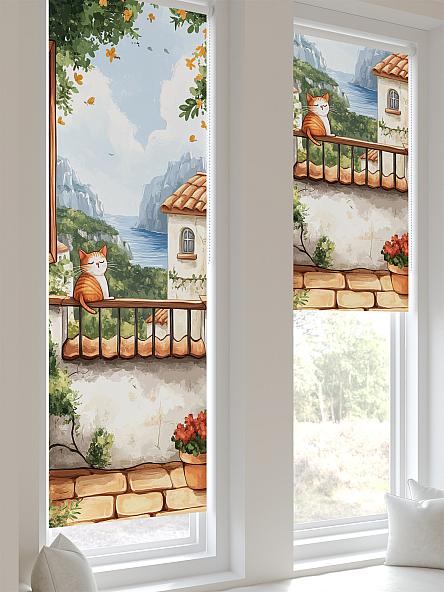 Рулонная штора для кухни для детской Ланетрикс - 471 - ширина 52 см - фото 6