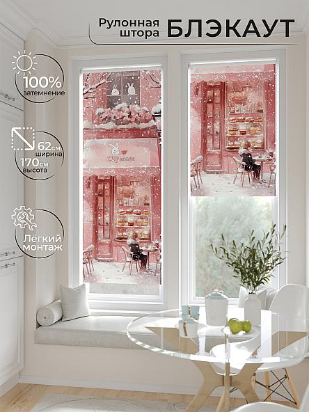 Рулонная штора для кухни для детской Лертонт - 478 - ширина 62 см