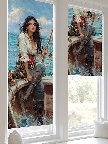 Рулонная штора для кухни для детской Лертонт - 520 - ширина 62 см - фото 6