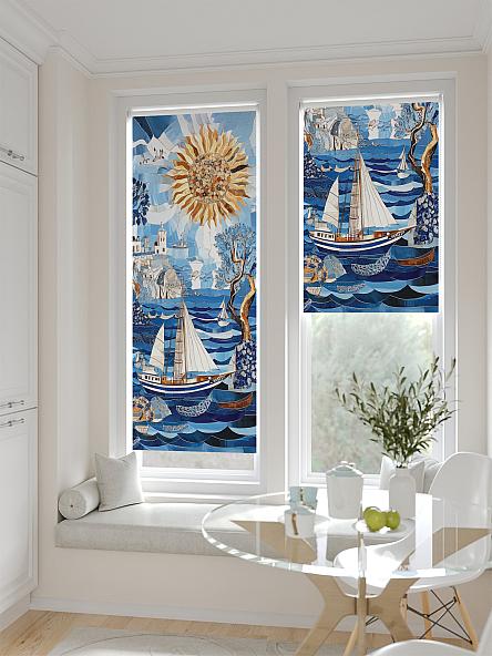 Рулонная штора для кухни для детской Рилварт - 535 - ширина 68 см - фото 2