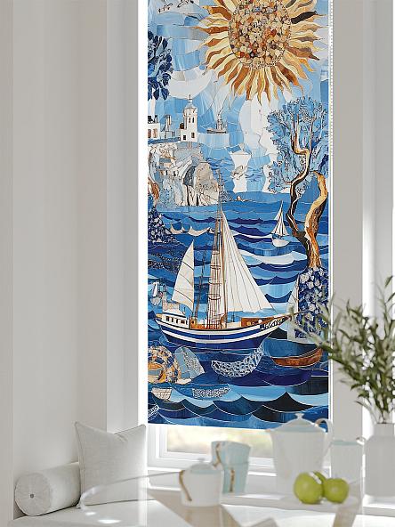 Рулонная штора для кухни для детской Рилварт - 535 - ширина 68 см - фото 4