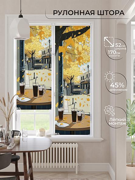 Рулонная штора для кухни для детской Лимкис - 479 - ширина 52 см