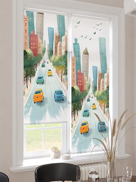 Рулонная штора для кухни для детской Лимкис - 480 - ширина 52 см - фото 4