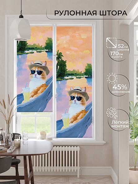 Рулонная штора для кухни для детской Лимкис - 482 - ширина 52 см